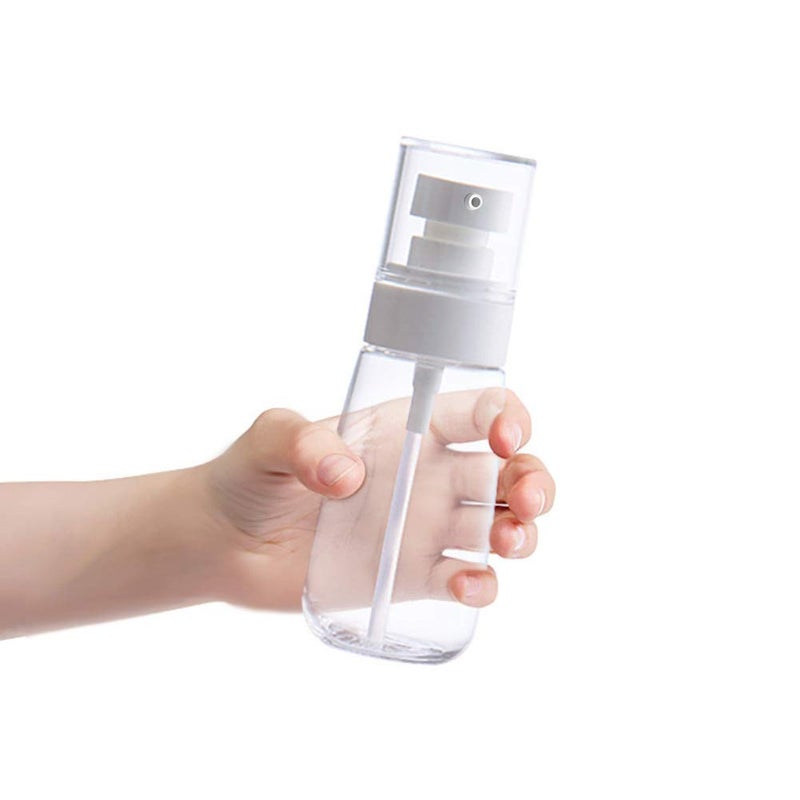 JOSALINAS 4PCS Airless Pump Bottle 3.4oz/100ml Plastic Empty Clear Refillable Travel Container Dispenser for Lotion Creams foundation - Image 2
